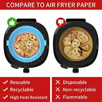 Meilleures ventes de paniers en silicone réutilisables pour friteuse à air, pour plats et casseroles de cuisson