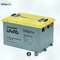 Batterie LiFePO4 rechargeable 38,4V 200Ah Grade A 6000 Deep Cycle RV Bluetooth Smart BMS M8 Terminal CE RoHS IP67 OEM ODM