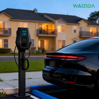 Boîtier mural de chargeur EV AC de niveau 2 32A ETL CSA avec connecteur Type 1, protection contre les fuites et fonctions multiples