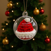 Poupée de Noël en tricot et crochet en gros, pendentif de voiture en peluche écologique, taille personnalisable, décoration, cadeau, poupée unique en fil