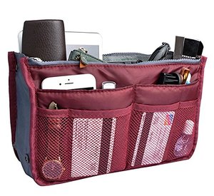 Phụ Nữ Nylon Du Lịch Chèn Túi Tổ Chức Túi Xách Màu Kẹo Phổ Quát Trang Điểm Gọn Gàng Túi Mỹ Phẩm <span class=keywords><strong>Tote</strong></span> Dây Kéo Đôi Túi Lặt Vặt - Product Image 2