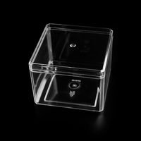 Boîte de rangement alimentaire transparente en plastique PS, fabriquée à partir de matériaux recyclés, pour gâteaux, biscuits, sushis, sucre et autres produits.