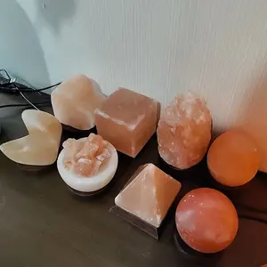 Kangshun USB Salt Lamp Natural Himalayan Salt Lamp Night Light for Office Home Deco Gift