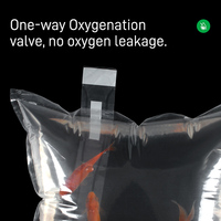 Sac de transport pour poissons transparent sur mesure, 6*12 pouces, sac gonflable en plastique pour poissons vivants, emballage pour expédition