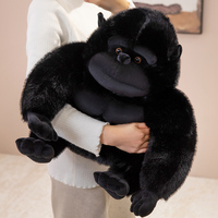 Peluche réaliste de gorille noir en coton PP super doux, jouet anti-stress, cadeau d'anniversaire pour enfants, vente en gros