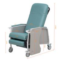 BT-CN021 mobile pour soins à domicile Fauteuil inclinable pour personnes âgées avec table Chaises médicales pour personnes âgées Chaise de transfert pour personnes âgées