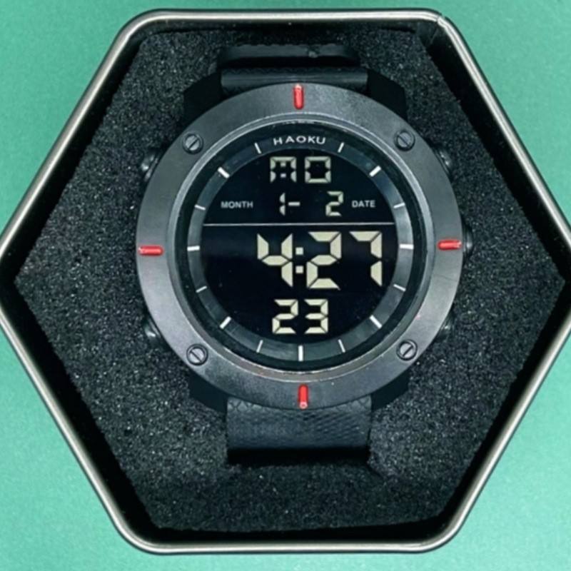 Pantalla negra, roja.