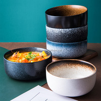 Style japonais coréen grands bols de service 900ml 1500ml bols à salade en céramique écologiques pour la restauration de fête pour les Japonais