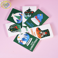 Ensemble de cartes de Noël élégantes, design rétro magnifique, couleurs et tailles personnalisées, impression numérique, cartes de vœux pour Noël