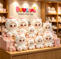 Peluche personnalisée en forme d'animal, jouet en peluche doux, poupée de personnage pour cadeau d'anniversaire, collection maison, peluche en costume d'animal
