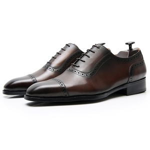 Men's Genuine Leather Oxfords Pointed <b>Toe</b> Lace-Up Dress Shoes Solid Black Office Career All Seasons - Product Image 2