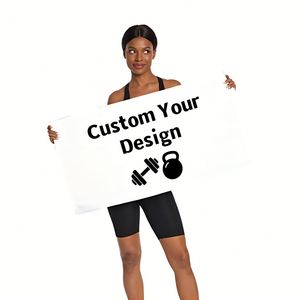 Serviette de sport respirante en coton 100% pour entraînement de golf, impression DTG rapide, logo personnalisé, absorption rapide, vente en gros premium - Product Image 1