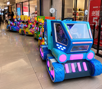 Train électrique sans rails Joy2fun avec jeu de tir interactif, manège pour enfants à piles pour centre commercial