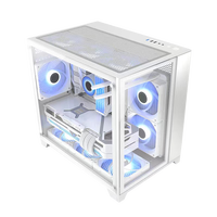 Vente en gros de pièces d'ordinateur, boîtiers PC ATX de bureau, usine OEM, boîtier d'ordinateur blanc pour PC de jeu, gamer