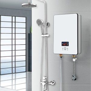 Scaldabagno Elettrico Istantaneo Senza Serbatoio, Scocca Bianca in ABS, 5500W 220V Acqua Calda Illimitata per Cucina Sotto Lavello e Doccia Domestica - Product Image 1