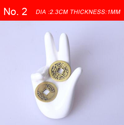 Orientale Feng Shui portafortuna cinese Set di monete 5 tipi imperatore Qing Money I Ching Cast in ottone figurina per la decorazione della casa