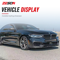ZESON Joints d'aération avant en fibre de carbone (effet mouillé) pour feux antibrouillard, paire pour BMW G30 G38 540i M550i Pré-LCI 2017-2020