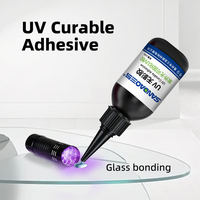 Résine UV adhésive 10ml 50ml 250ml, durcissement rapide 8s, séchage instantané, transparente, sans trace, pour verre, acrylique et bois