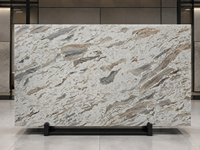 Dalles de marbre blanc Ionia pour plans de travail de cuisine, meubles-lavabos de salle de bain, revêtements de sol, murs décoratifs, buffets et lavabos autoportants