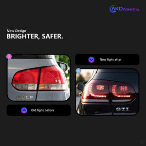 Conjunto de luz trasera VW High 6 GTI modificado R20 LED Streamer modificado para 09-12 Golf 6 ABS lámpara trasera lente roja aplicable trasera - Product Image 4