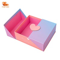 Boîte cadeau rigide magnétique à double porte ouvrante en carton noir avec logo imprimé de luxe pour parfum, vin, cosmétiques