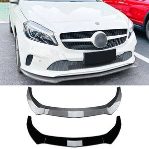 For Mercedes Benz A-Class W176 2016-2018 Body Kit Front Bumper Protector Spoiler Front Bumper <b>Splitter</b> Lip Guard Car Accessories - Product Image 2