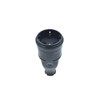 Prise industrielle noire R-212, norme européenne IP54, étanche à la poussière, 16A 220-250V, connecteur d'alimentation femelle en caoutchouc