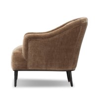 Fauteuil individuel de luxe moderne en velours taupe, fauteuil design pour salon, hall d'hôtel, meuble d'appoint rembourré