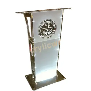 Moderno podio acrílico para iglesia, podio acrílico de alta calidad, venta al por mayor - Product Image 1