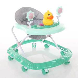 Factory Cheap Folding Plastic Baby Walker Multi Function Baby Stroller Carrier Pram Sit to Stand With Push bar Music