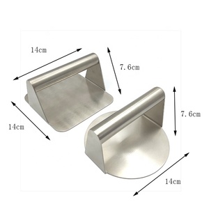 Vòng/Vuông Thép Không Gỉ Burger Press, Chuyên Nghiệp <span class=keywords><strong>Griddle</strong></span> Phụ Kiện Kit Cho Flat Top <span class=keywords><strong>Grill</strong></span>, Hamburger Patty Maker - Product Image 6