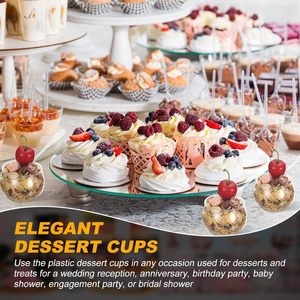 5.3 oz Mini món tráng miệng ly với thìa Sphere <span class=keywords><strong>Fish</strong></span> cup dùng một lần Vòng Bát nhựa nhỏ rõ ràng Parfait bát cho Mousse bánh <span class=keywords><strong>pudding</strong></span> - Product Image 6