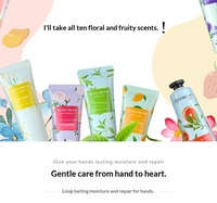 Crème pour les mains naturelle sans parfum en gros, compacte, hydratante, nourrissante, blanchissante, pour l'automne et l'hiver, diffusion en direct