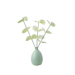 CallaFloral Eucalyptus Leaf Single Stem <b>Artificial</b> <b>Flower</b> <b>White</b> Green Plastic Wedding Decoration Home Decor INS - Product Image 4