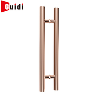 Poignées de porte en verre en acier inoxydable en forme de H modernes pour les portes de bureaux, d'hôtels et de salles de bain - Haute qualité