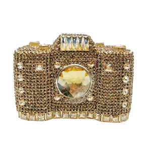 Retro Crystal <b>Camera</b> Shaped Clutch Purse for Women Twinkly Gemstones Evening <b>Bag</b> Glitter Bride Wedding Guest Handbag - Product Image 3