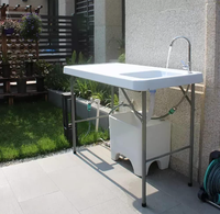 Table de nettoyage de poisson pliable classique et populaire en plastique HDPE pour usage extérieur