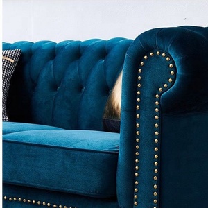 <span class=keywords><strong>Canapé</strong></span> <span class=keywords><strong>Chesterfield</strong></span> <span class=keywords><strong>convertible</strong></span> carré moderne en tissu avec pieds en bois, trois places, pour salon et chambre à coucher - Product Image 5
