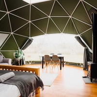 Harga Terbaik Semua Ukuran Tenda Hotel Igloo Geodesik Dome Transparan dengan Penutup Poliester Berlapis PVC Ganda Tahan Air dan Tahan Api