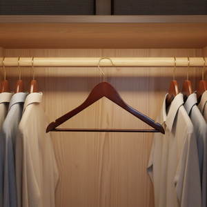 Вешалка для одежды из красно-коричневого тикового дерева на 66 предметов с круглой перекладиной, на заказ, оптом для супермаркетов и розничных магазинов - Product Image 2