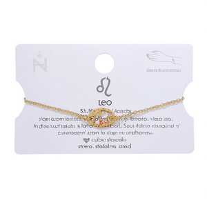 Leo Stainless Steel <b>Bracelet</b> Gold Plated <b>Cubic</b> <b>Zirconia</b> Minimalist Everyday Wear Unisex 12 Pcs - Product Image 2