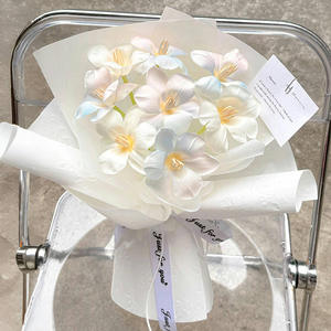 D398 Lujoso Ramo de Rosas Eternas en Forma Redonda Estilo Corbatín, Regalo para Cumpleaños, Boda, Día de la Madre, Ramo de Rosas Secas Reales Preservadas - Product Image 3