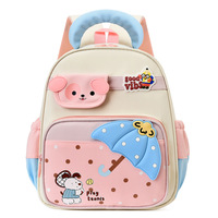 Sac à dos scolaire pour enfants, petit sac à dos léger à double bandoulière, mignon, enfantin, simple et décontracté