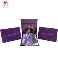 Nouveau produit MUYANG : Boîte à perruque magnétique violette de qualité supérieure, boîte à perruque élégante