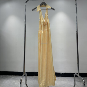Robe longue décontractée sans manches à rayures pour femme, style transfrontalier Europe-Amérique, idéale pour les vacances à la plage - Collection 2026 - Product Image 4