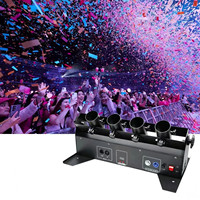 Lanceur de confettis électrique en métal à 4 têtes pour DJ, machine de célébration, télécommande DMX512, 8 canaux, 150W, respectueux de l'environnement