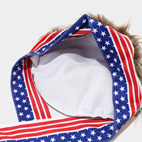 Bandeau de football américain personnalisé de haute qualité avec logo, perruque synthétique, perruque de cheveux avec drapeau canadien pour événements sportifs