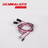 Câble d'extension de servo à connecteurs 3 broches, fils torsadés 26cm, 30cm, 50cm, 90cm, 15cm, 26 conducteurs, 60 conducteurs, ligne en Y, accessoires pour modèles réduits d'avions