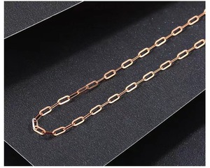 Collar de Cadena de Eslabones Tipo Clip de Papel en Oro Amarillo AU750 de Lerca, Ajustable, Regalo para Mujer, Joyería al por Mayor - Product Image 6