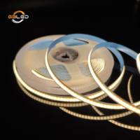 Tira de Luces LED COB de 320 LED, 12 V, 24 V, 8 mm, IP20, Regulable, de un Solo Color, para Iluminación de Muebles, Venta al por Mayor